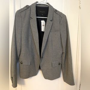 Grey banana republic blazer, with navy blue lining.